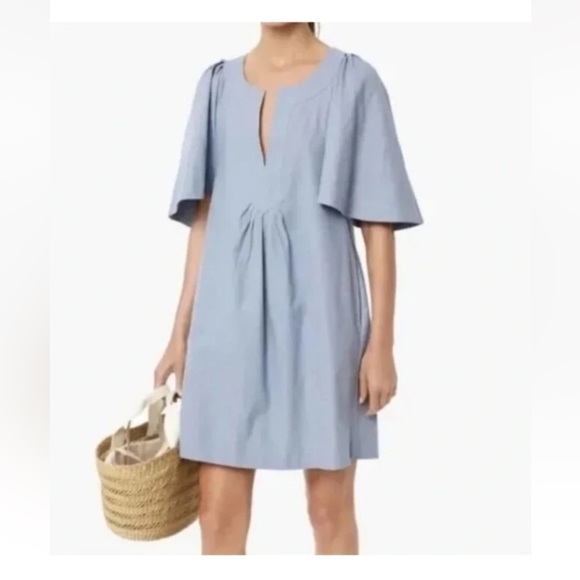 Pomander Place Dresses & Skirts - Tuckernuck Pomander Place Dress Finley Flutter Sleeve Mini in Slate Blue